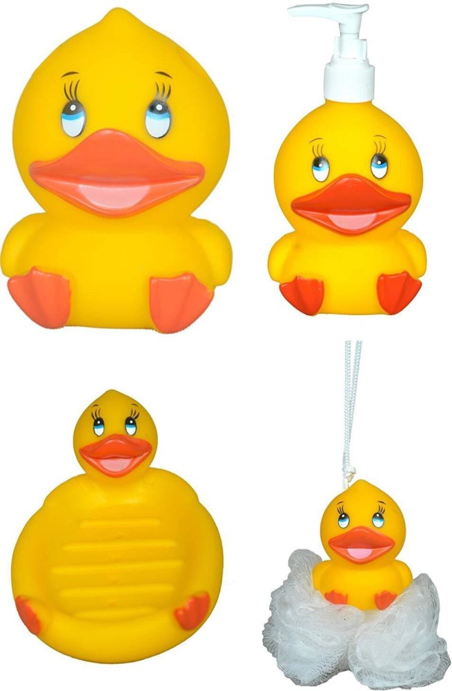 Soap Dispenser Kids Soap Dish Duck Shaped Accessory Set