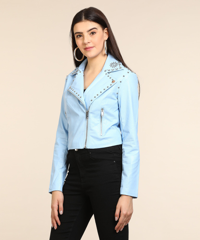 Light blue leather jacket forever 21 outlet