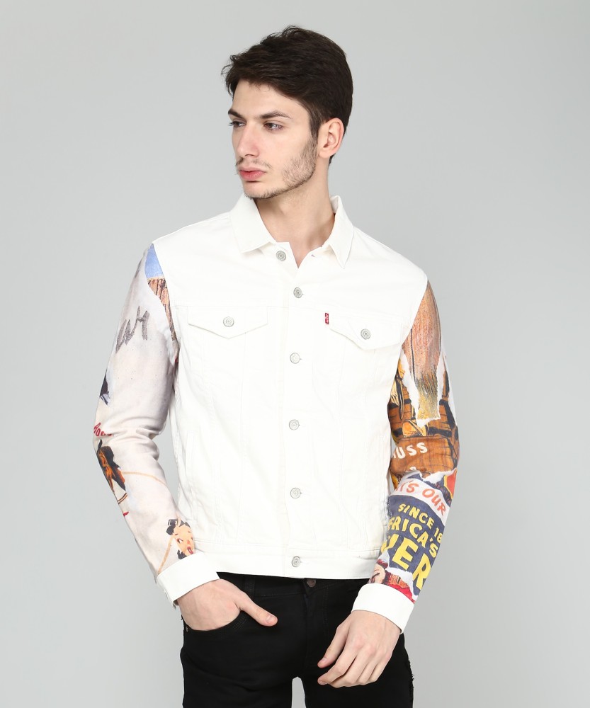 LEVI S Full Sleeve Printed Men Jacket Buy White LEVI S Full Sleeve Printed Men Jacket Online at Best Prices in India Flipkart