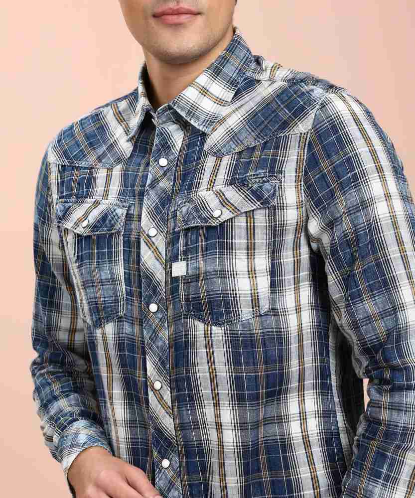 G star raw check on sale shirt