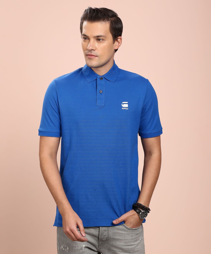 Profeti varme glas G-Star RAW Solid Men Polo Neck Blue T-Shirt - Buy G-Star RAW Solid Men Polo  Neck Blue T-Shirt Online at Best Prices in India | Flipkart.com
