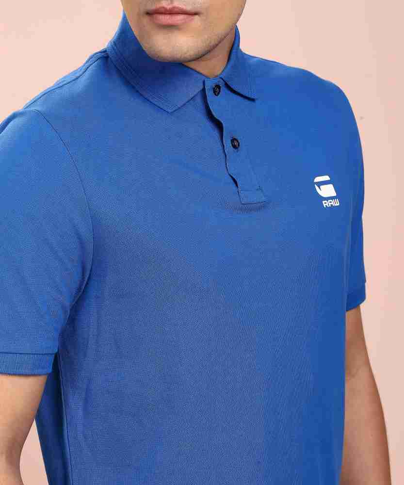 G-Star RAW Men Polo Blue T-Shirt - Buy G-Star RAW Solid Men Polo Neck Blue T-Shirt Online at Best Prices India Flipkart.com