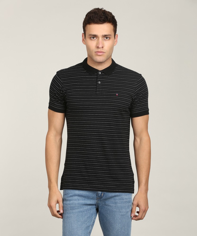 Louis Philippe Jeans Printed Men Polo Neck Black T-Shirt - Buy Louis  Philippe Jeans Printed Men Polo Neck Black T-Shirt Online at Best Prices in  India