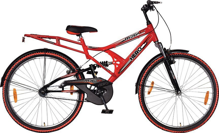 HERO Mig Dual Suspension Bike For Adults Red 26 T Mountain