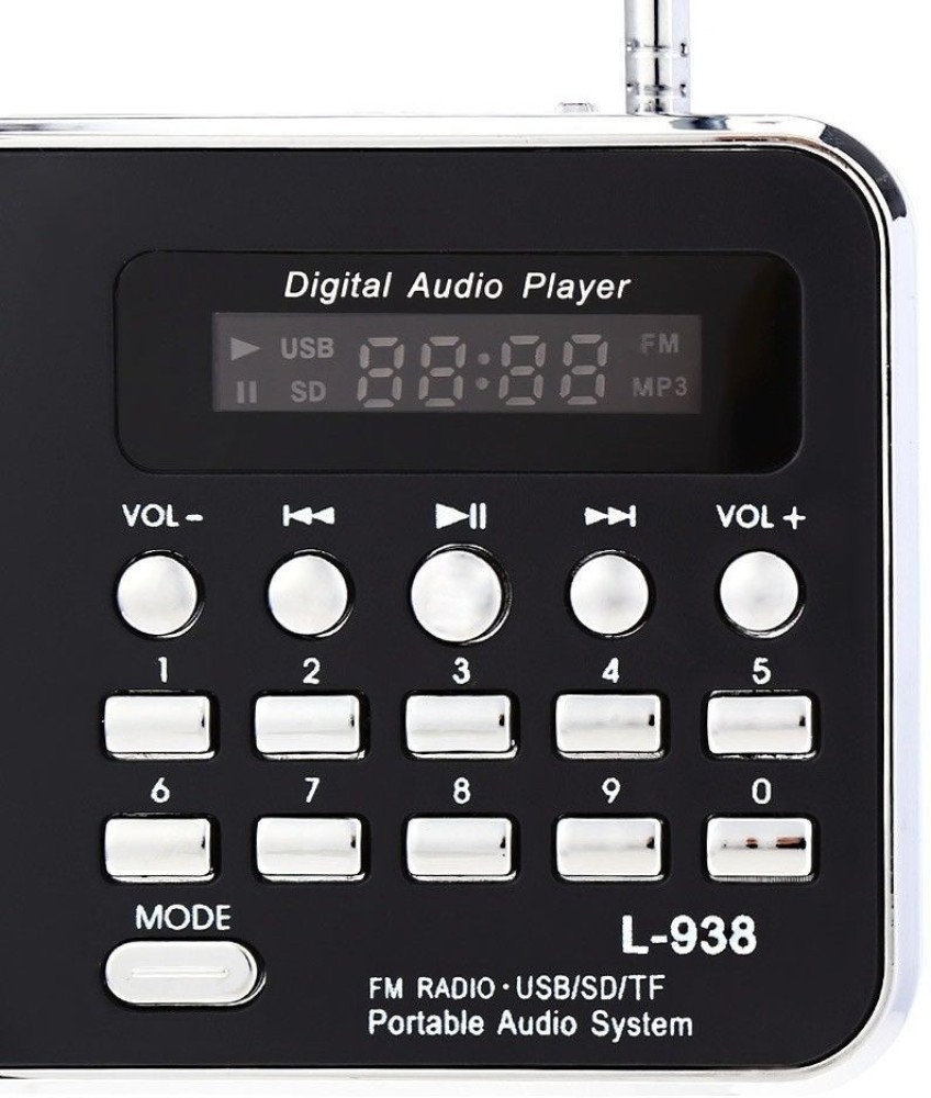 Mini Radio Portatile Radiolina Ricaricabile Fm Mp3 Usb Microsd Mk-938 cir