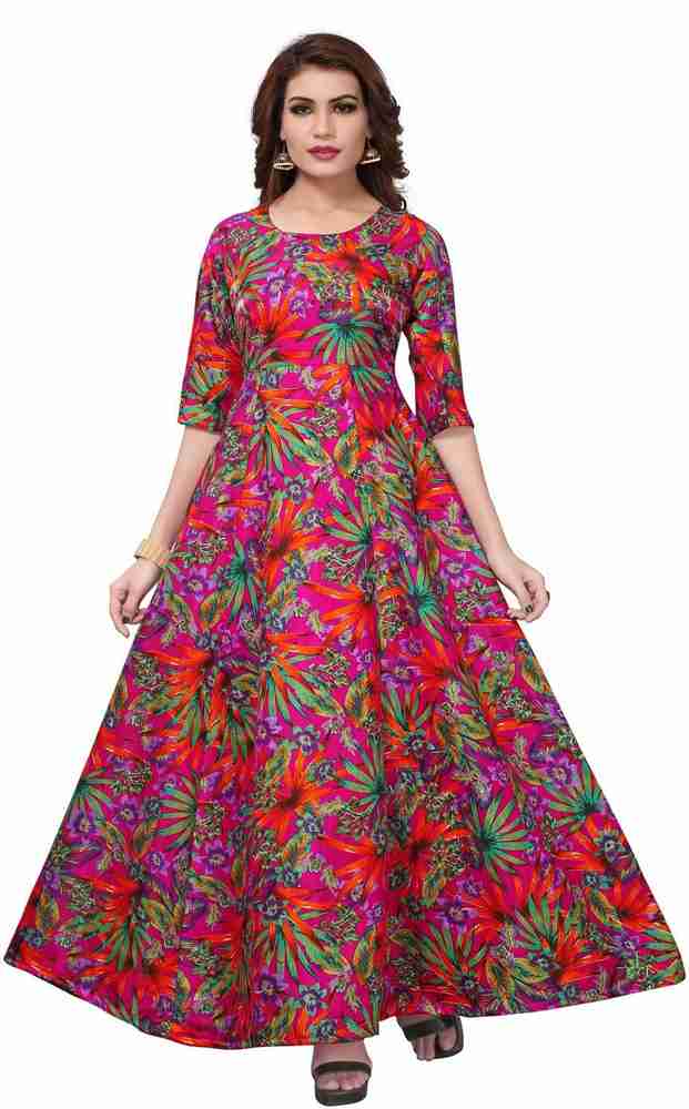 Saree Collection Flared A line Gown Price in India Buy Saree