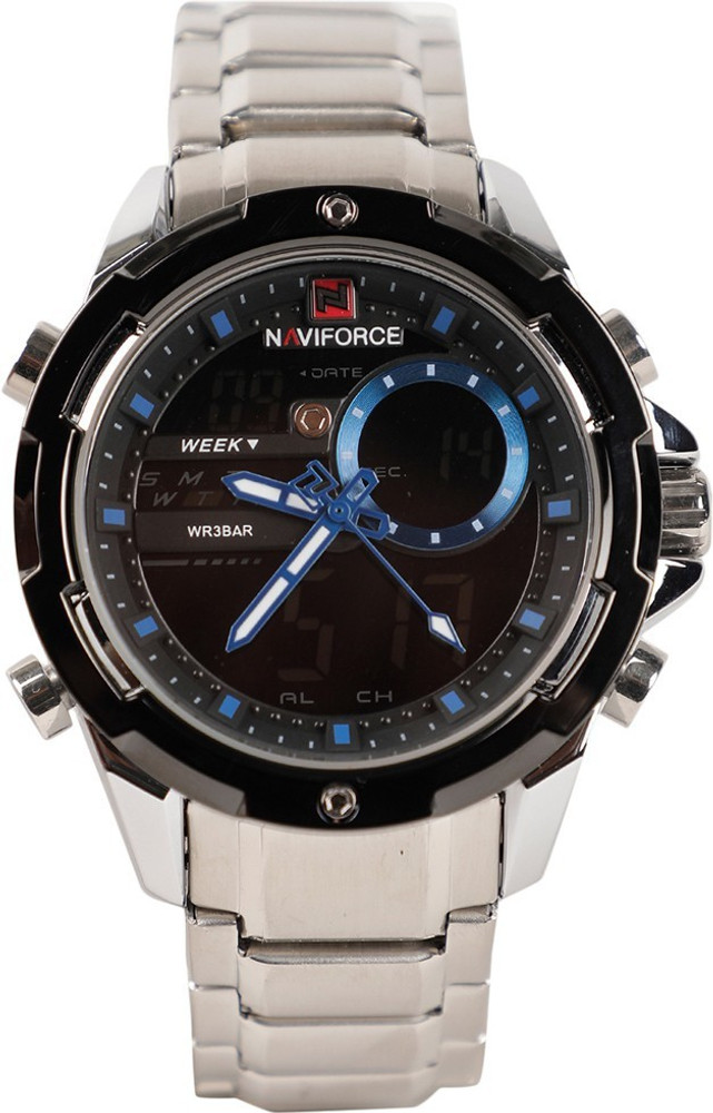NAVIFORCE LCD Digital Movement Quartz Analog Digital Watch For Men Buy NAVIFORCE LCD Digital Movement Quartz Analog Digital Watch For Men NF9120SBBE Online at Best Prices in India Flipkart