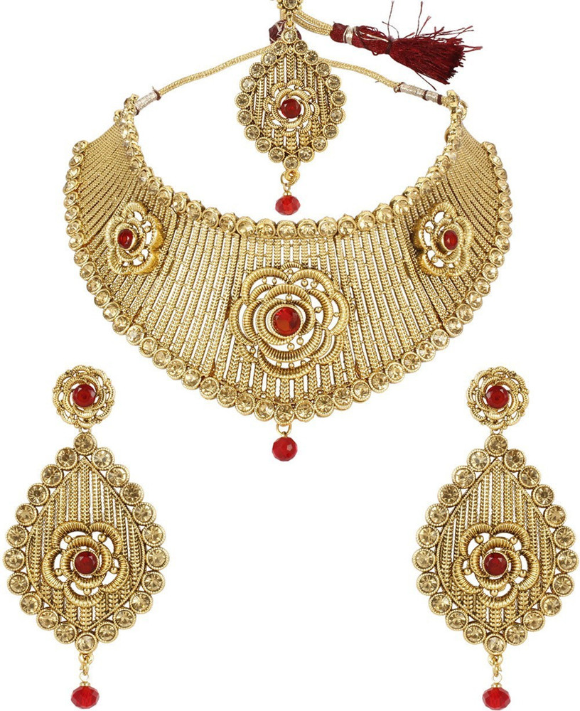 Muchmore Alloy Gold plated Gold Jewellery Set Price in India Buy Muchmore Alloy Gold plated Gold Jewellery Set Online at Best Prices in India Flipkart
