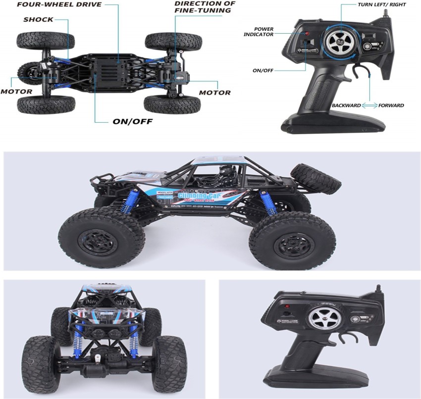 Toygalaxy Biggest Rc 18.8' Large Size Rc Car/ 4Wd Rock Crawlers 1:10 Scale  Mz 2837 Rock Climbing Car Vehicle Monster Truck 4 Ch/2.4G Rock Climbing Car  (Rechargeable) - Biggest Rc 18.8' Large