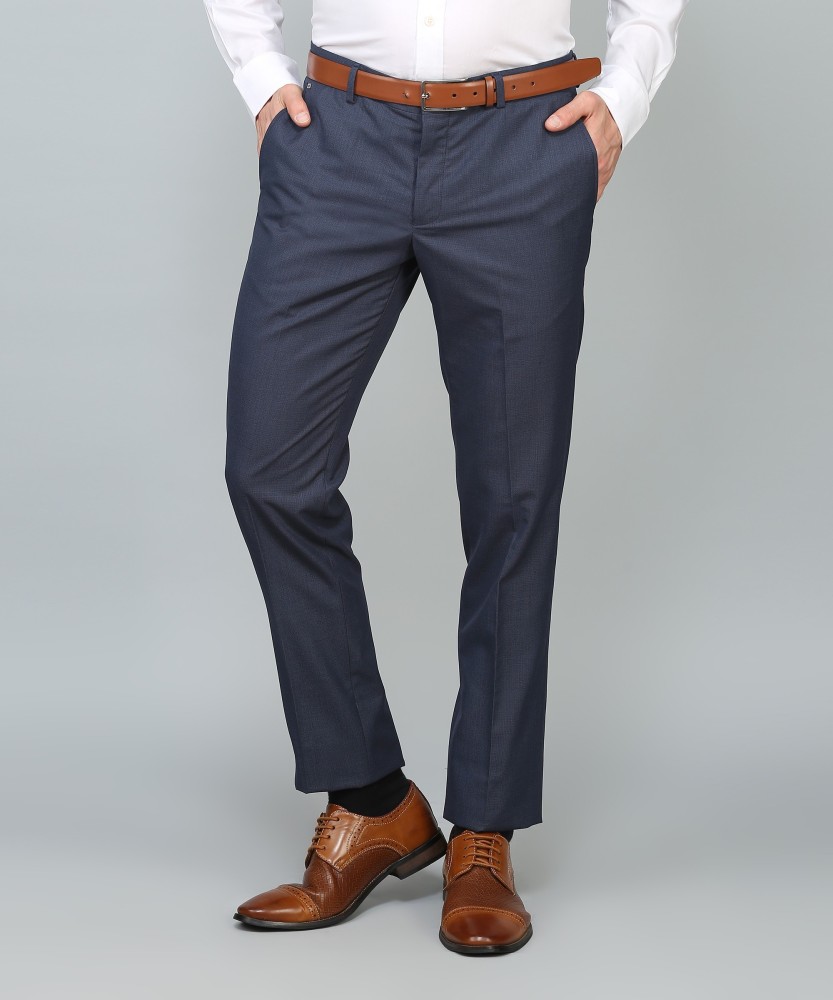 Blackberrys Slim Fit Men Blue Trousers - Buy Blackberrys Slim Fit Men Blue  Trousers Online at Best Prices in India