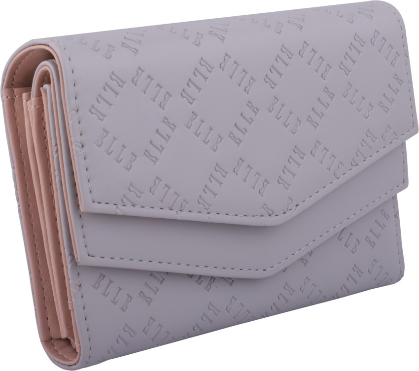 Perforated logo leather shop wallet with detachable strap