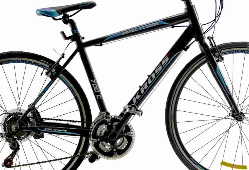 Kross Impel IF 700C 21 Speed Road Hybrid Bike For Adults Black