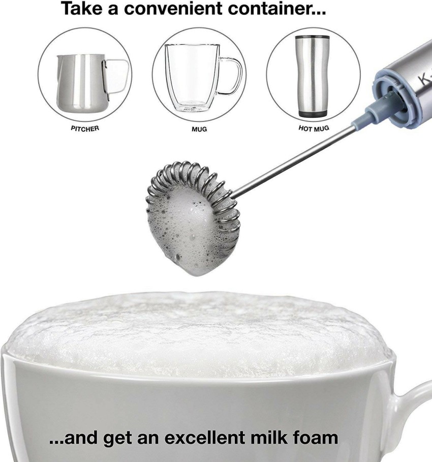InstaCuppa Travel Milk Frother Coffee Beater with Steel Travel