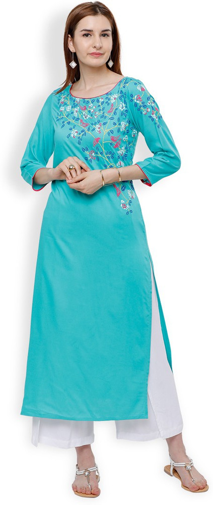 folklore Women Solid Straight Kurta Buy folklore Women Solid