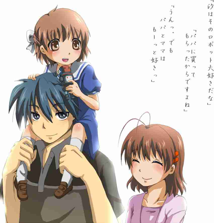 Clannad Anime Wall Scroll Poster Okazaki Ushio Furukawa Nagisa (24''35'')  Support Customized