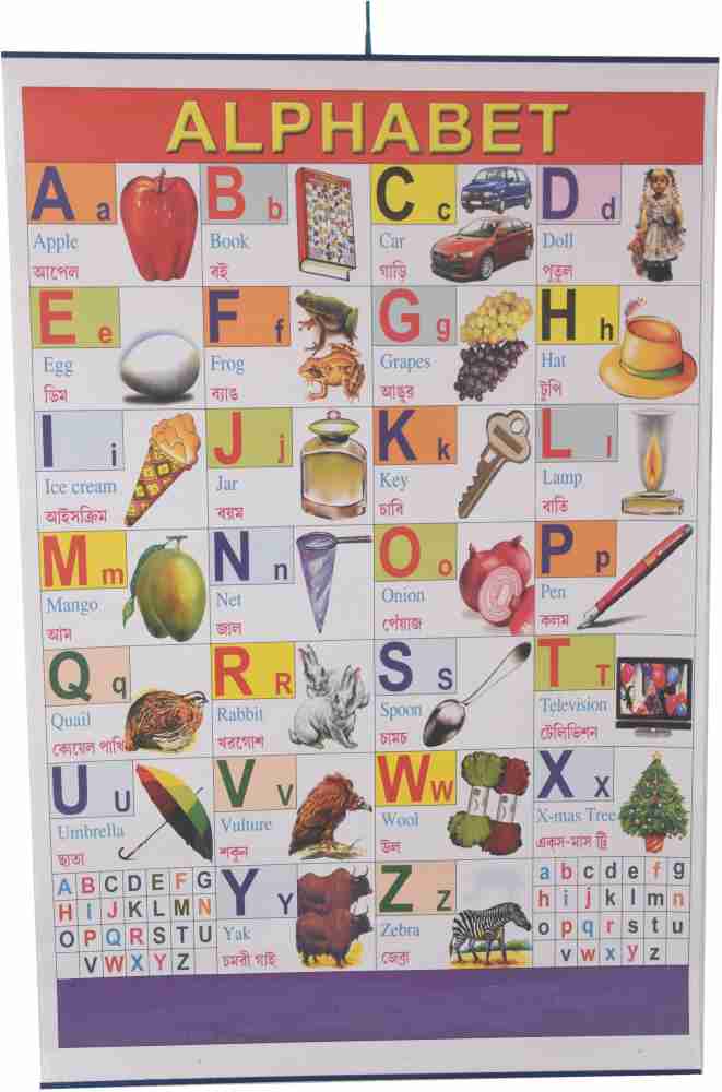 Alphabet Chart Early Learning Educational Chart For Kids: