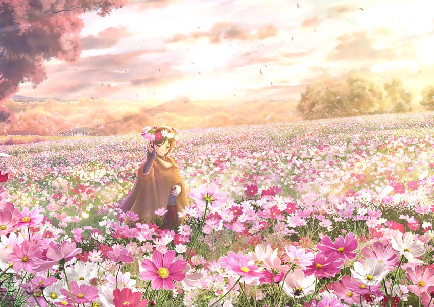 Wallpaper  anime girls vertical flowers petals flower in hair  2500x3270  dundun0o  2207147  HD Wallpapers  WallHere