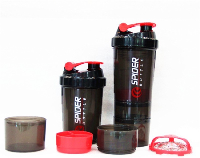 Gym Spider Shaker Plastic Bottle 500 Milliliters with Extra