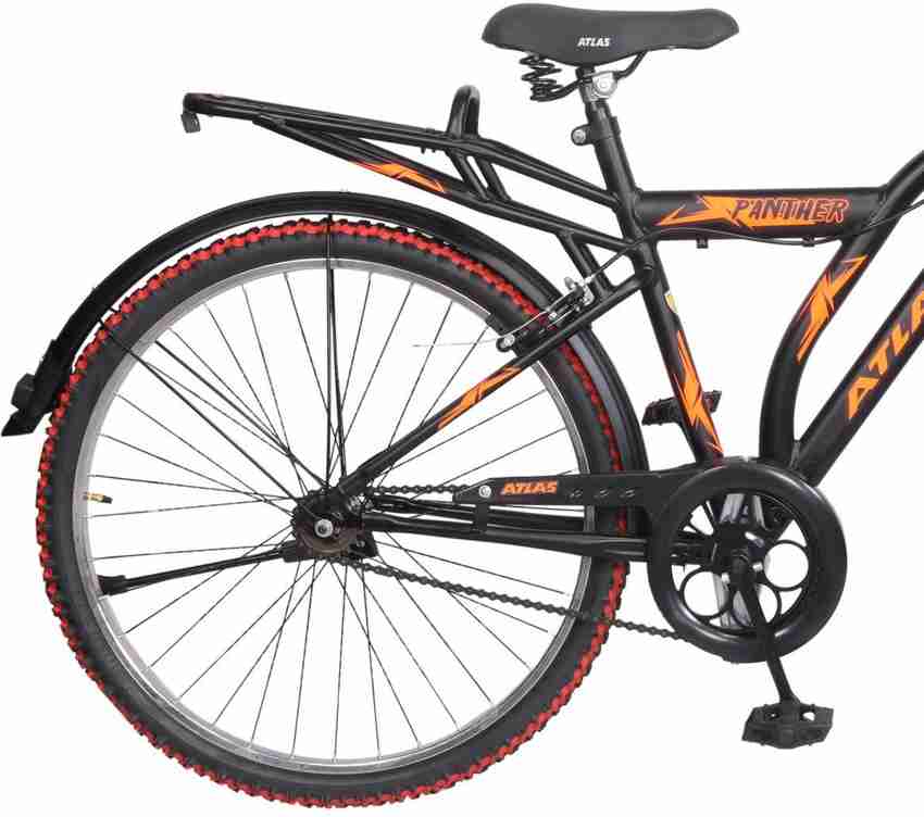 ATLAS Panther Bicycle For Adults Matt Black Orange 26 T Mountain Cycle Price in India Buy ATLAS Panther Bicycle For Adults Matt Black Orange 26 T Mountain Cycle online at Flipkart
