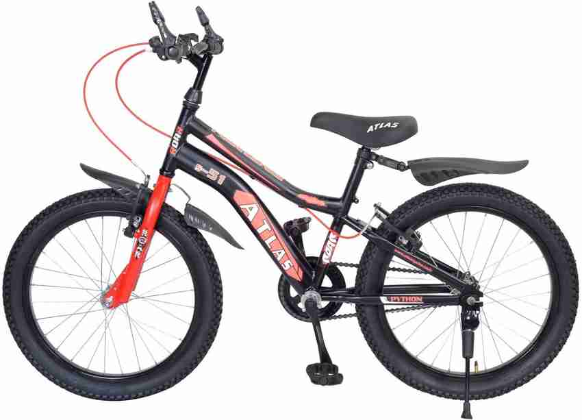 ATLAS Python Bike For Kids of Age 5 8Yrs Black Red 20 T Recreation