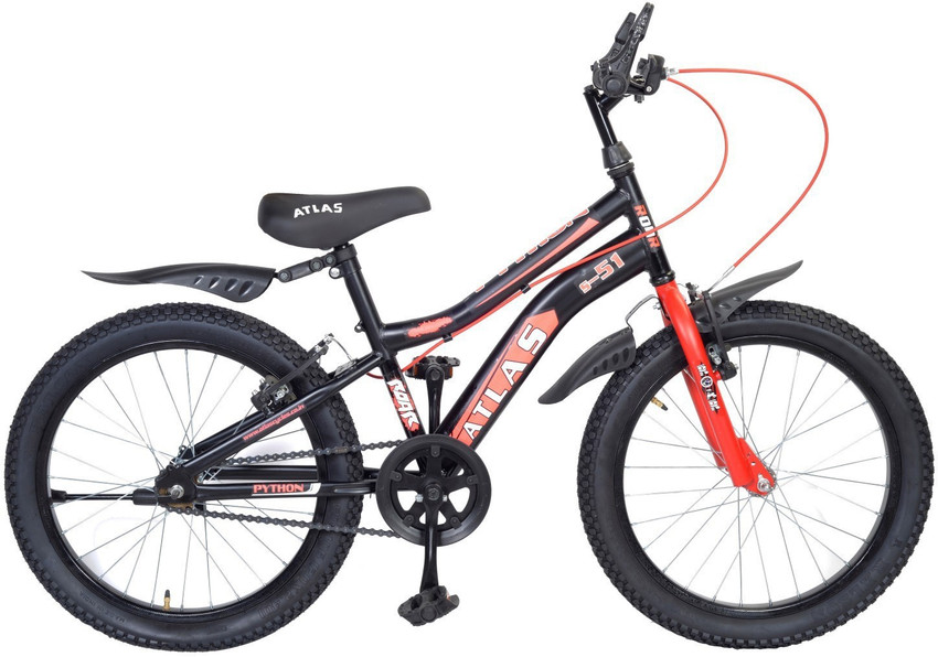 ATLAS Python Bike For Kids of Age 5 8Yrs Black Red 20 T Recreation