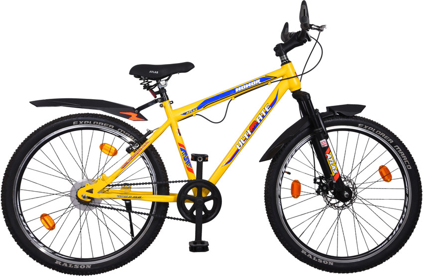 ATLAS Honor Front Suspension Disc Brake Bike For Adults Matt Yellow \u0026 Black  27.5 T (inch) Mountain Cycle Price in India - Buy ATLAS Honor Front  Suspension Disc Brake Bike For Adults Matt Yellow \u0026 Black 27.5 T (inch)  Mountain Cycle online at Flipkart ...