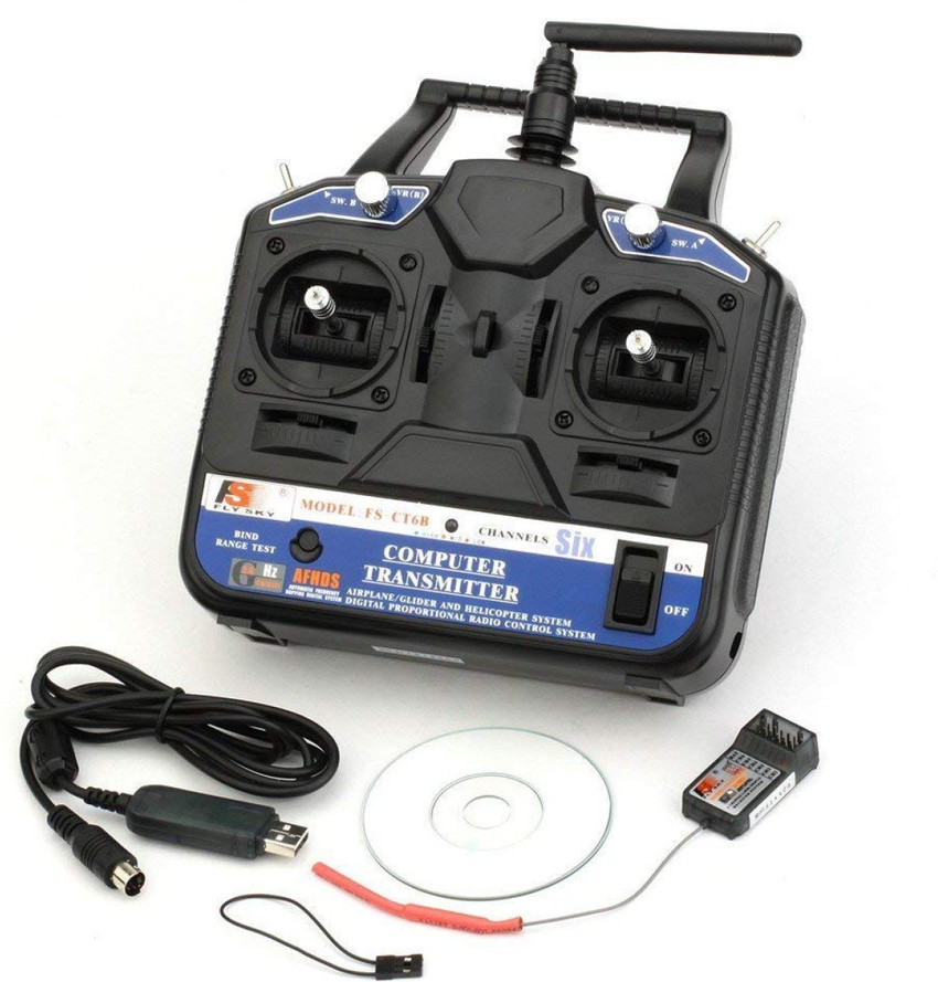 KitsGuru Flysky 2.4G 6CH Radio control RC Transmitter Receiver