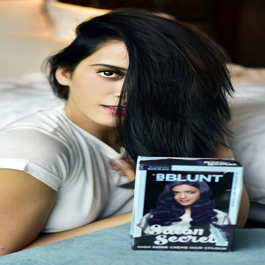 Bblunt blue discount black hair colour