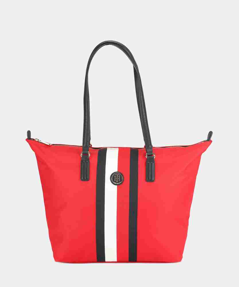 Tommy hilfiger red tote bag store