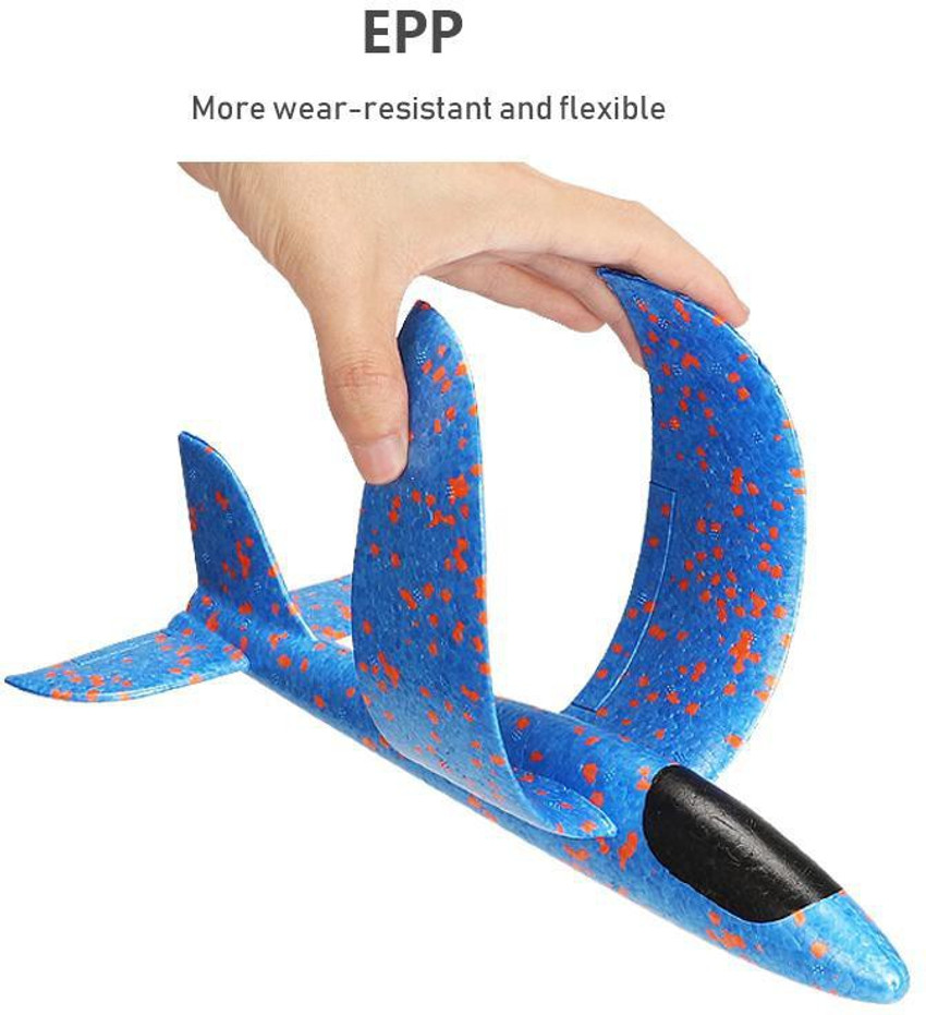 seajol Toy Plane Foam Hand Launch Airplane Aeroplane Throwing Foam Airplane Stunt Plane Flying Glider Plane EPP Model Perfect Outdoor Activities Toys Gifts for Kids Boys Girls Toy Plane Foam Hand