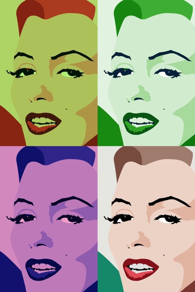 Illustration Marilyn Pop art style