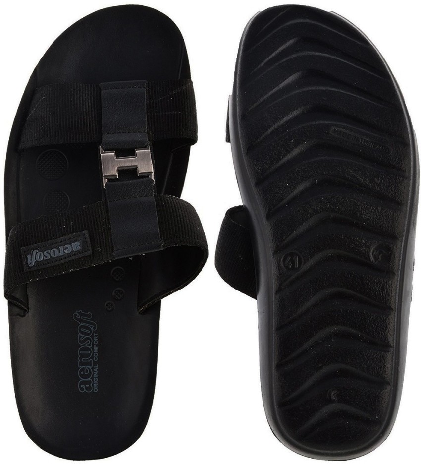 Aerosoft Men s Black Sandal Men Black Casual Buy Black Color