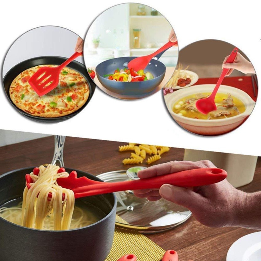 3Pcs Spaghetti Spoon, Silicone Noodle Spoon Pasta Scoop All in 1