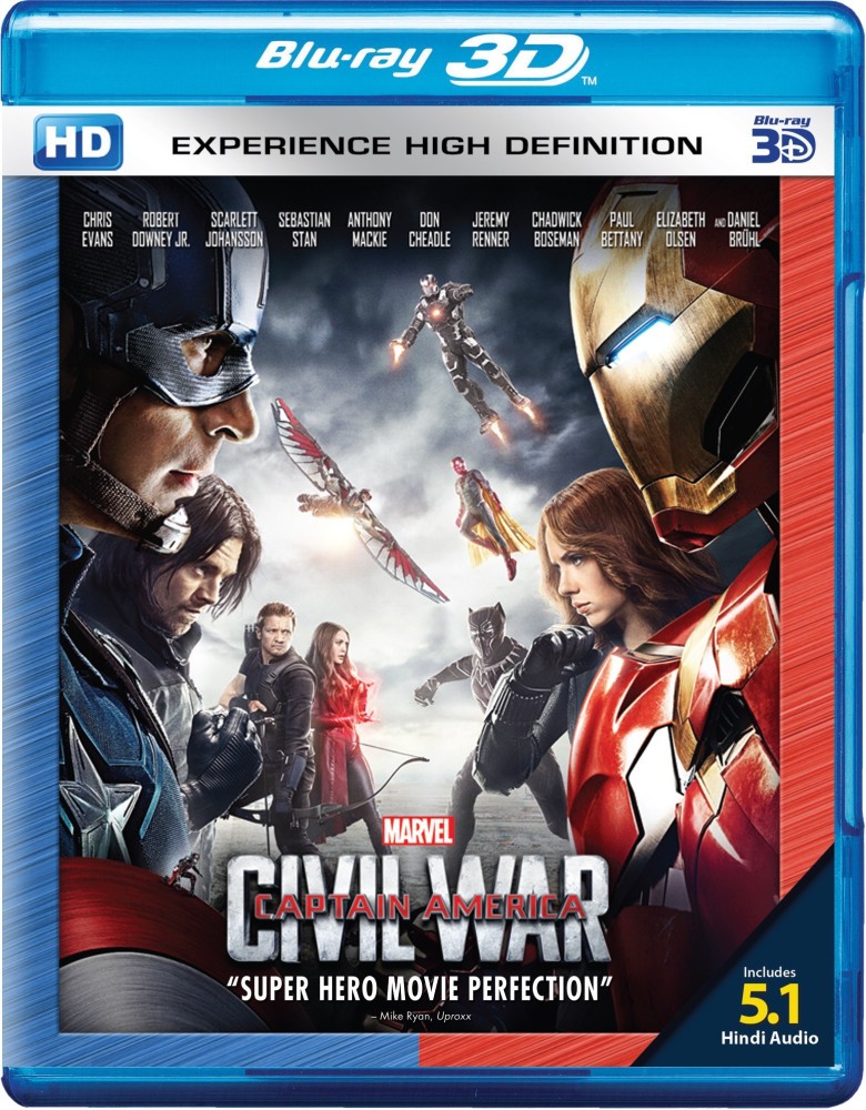 Captain America Civil War 3D BD Price in India Buy Captain