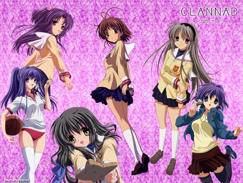 Athah Anime Clannad Tomoyo Sakagami Kyou Fujibayashi Nagisa