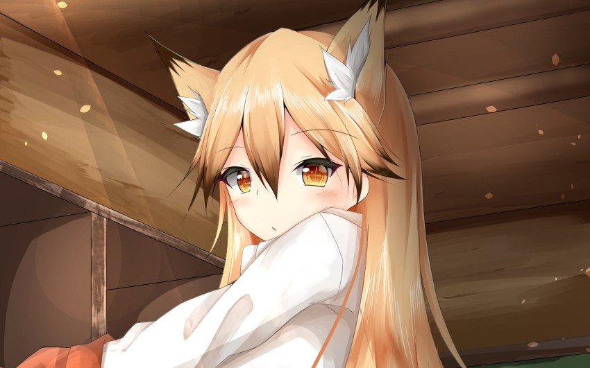 Beautiful anime girl with fox ears fox tail cut  starryai