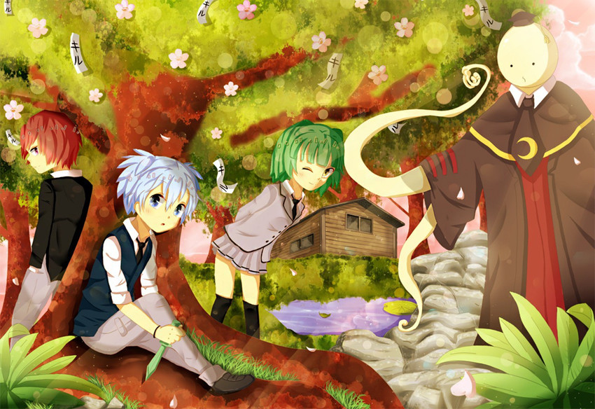 Athah Anime Assassination Classroom Koro sensei Kaede Kayano Nagisa Shiota Karma Akabane 13 19 inches Wall Poster Matte Finish Paper Print Animation Cartoons posters in India Buy art film design movie