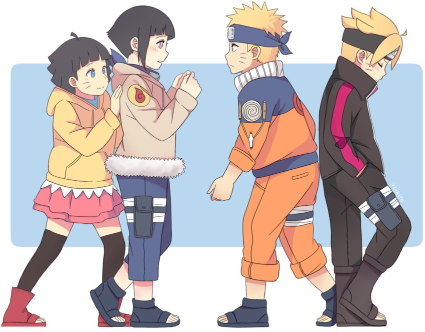 Naruto Uzumaki Boruto Uzumaki Hinata Hyuga Himawari Uzumaki