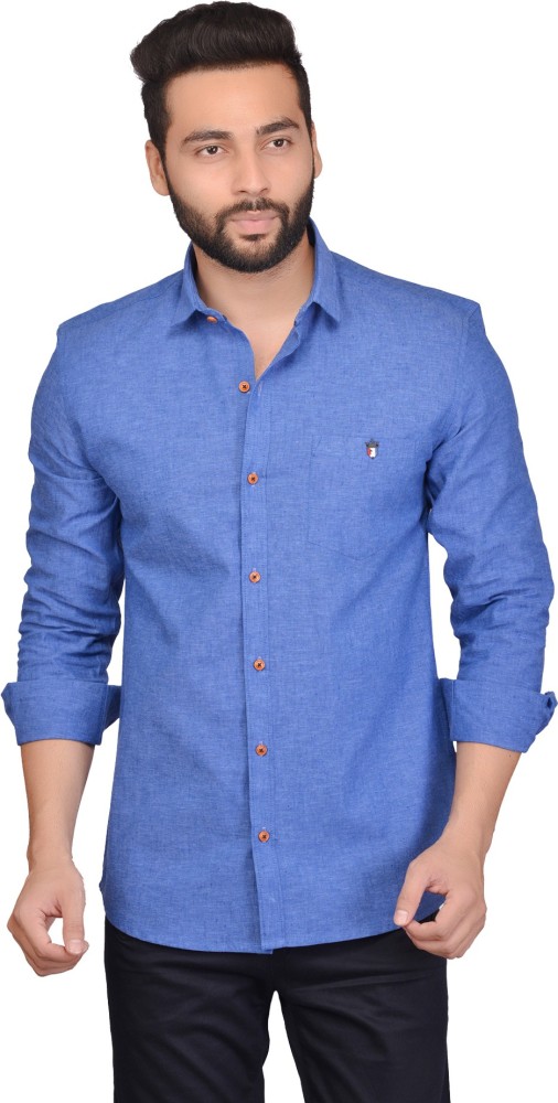 5TH ANFOLD Men Solid Formal Light Blue Shirt - Buy 5TH ANFOLD Men