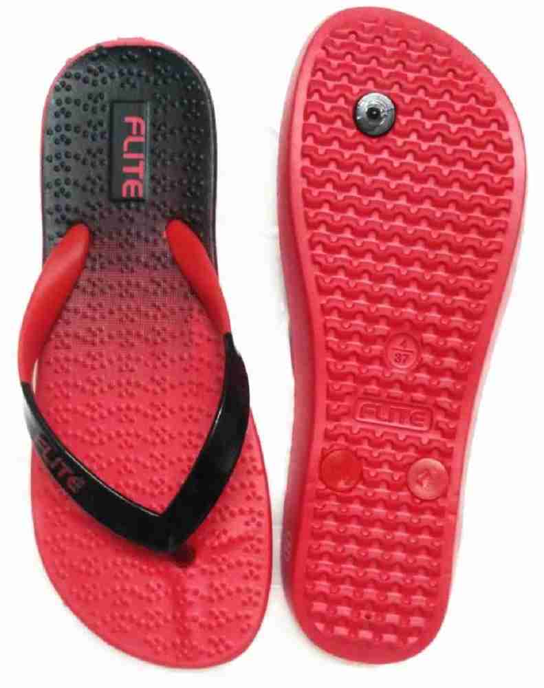 FLITE Women FLITE WONEN S SLIPPERS RED BLACK Flip Flops Buy