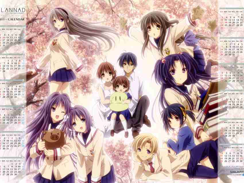 Athah Anime Clannad Tomoyo Sakagami Kyou Fujibayashi Ryou Fujibayashi  Nagisa Furukawa Kotomi Ichinose 13*19 inches Wall Poster Matte Finish Paper  Print - Animation & Cartoons posters in India - Buy art, film