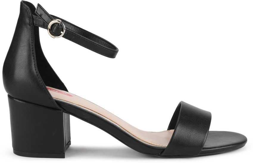 Bata black hot sale block heels