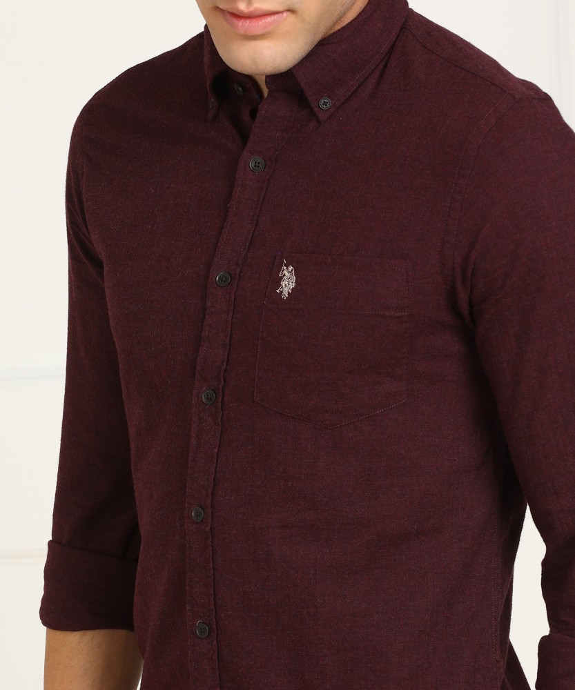 Us polo maroon clearance shirt