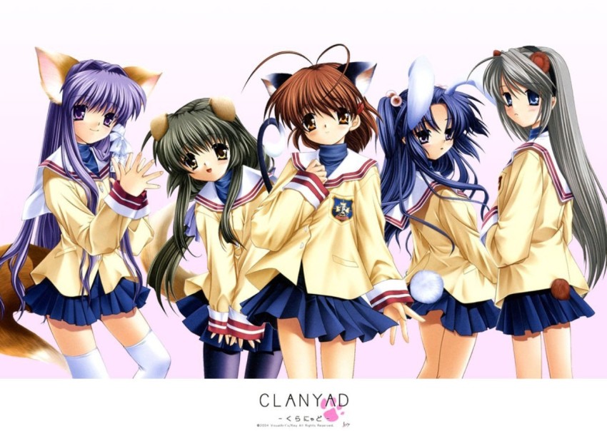 Athah Anime Clannad Tomoyo Sakagami Kyou Fujibayashi Nagisa