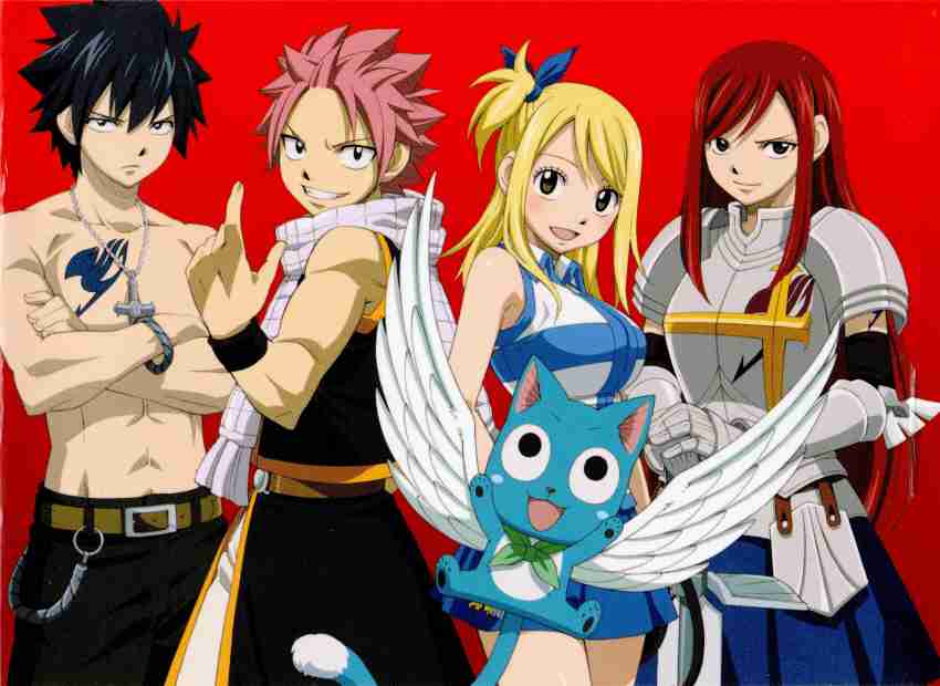 Fairy Tail Badges Lucy Natsu, Anime Fairy Tail Natsu Lucy