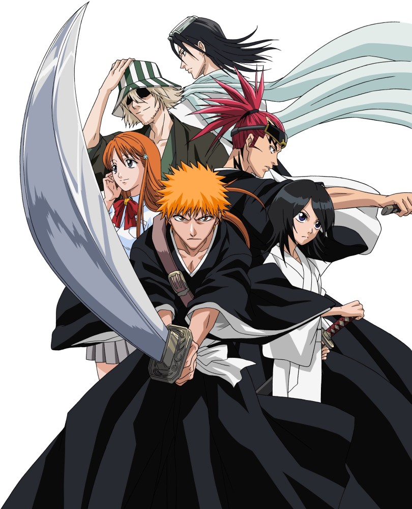 HD wallpaper: anime, Bleach, Kuchiki Rukia, Kurosaki Ichigo, Inoue Orihime