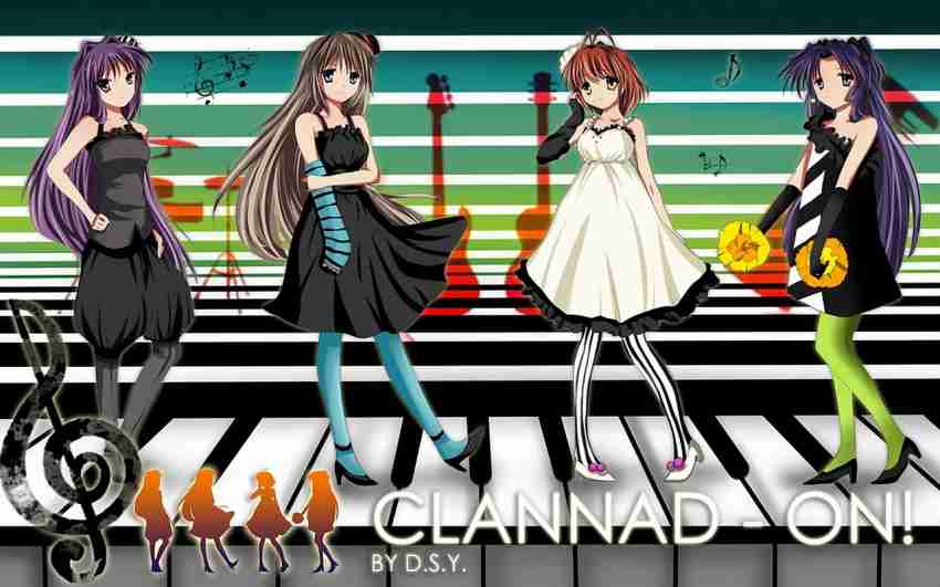 HD wallpaper: three female anime characters illustration, clannad, furukawa  nagisa