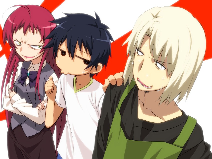 maou sadao and ashiya shirou (hataraku maou-sama! and 1 more) drawn by  itagaki_atsushi