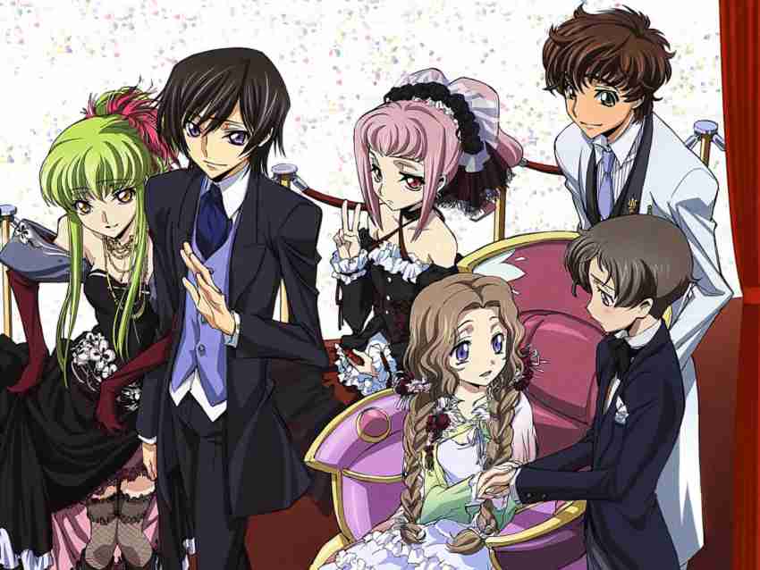 Nunnally Lamperouge, Suzaku Kururugi, Lelouch Lamperouge, Geass