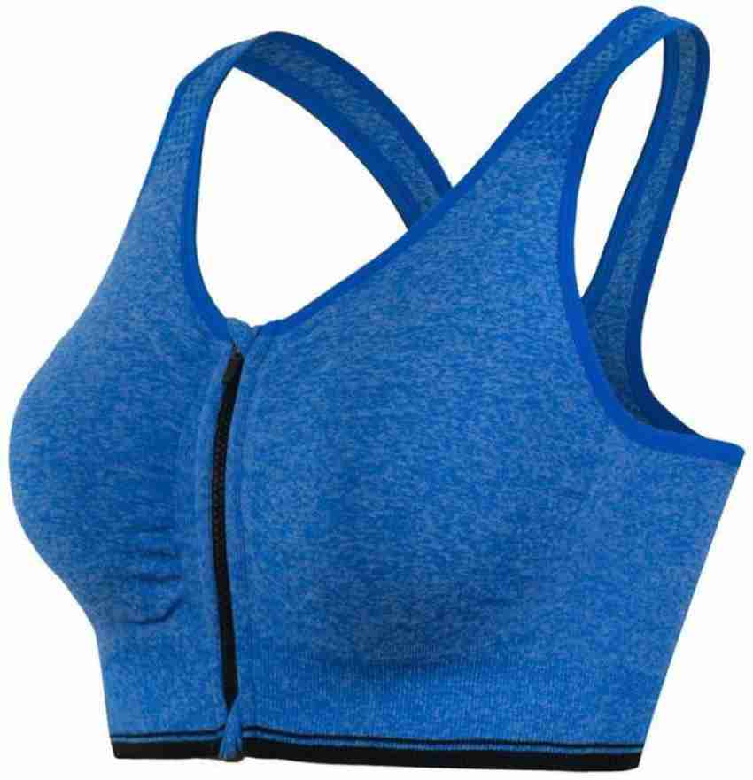 ShopSome Zipper Front Sports Bra Women Sports Heavily Padded Bra - Buy  ShopSome Zipper Front Sports Bra Women Sports Heavily Padded Bra Online at  Best Prices in India